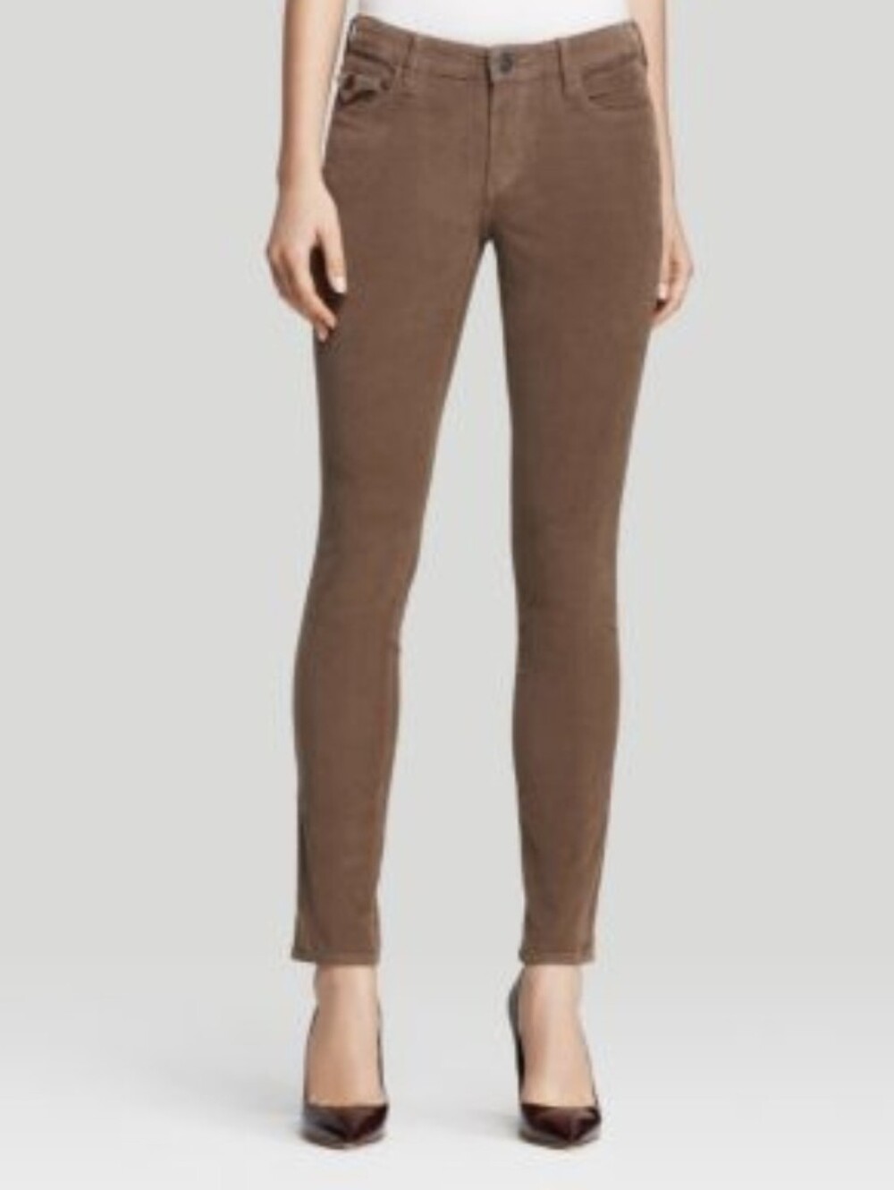 True Religion Halle W/ Flaps Brown Corderoy Skinny Women Size 26